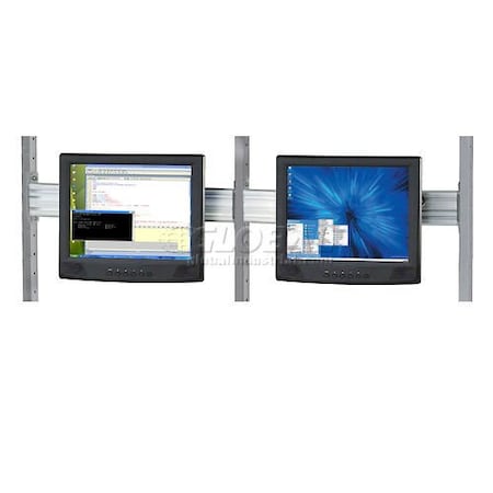 Global Industrial Flat Panel Monitor Track For 48in LAN Station 607307